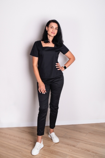 Picture of Медичний жіночий топ "Міранда". Чорний