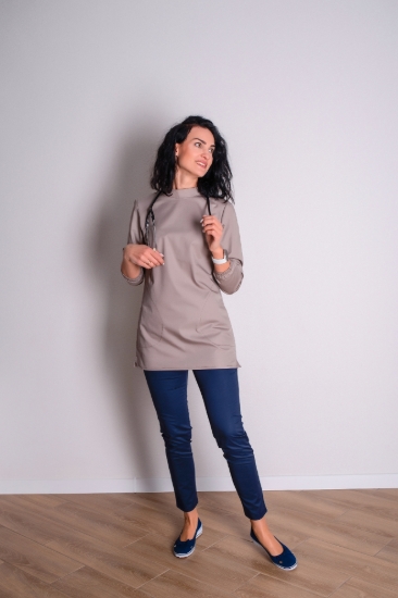 Picture of Медичний жіночий топ  "Сакура". Колір мокко