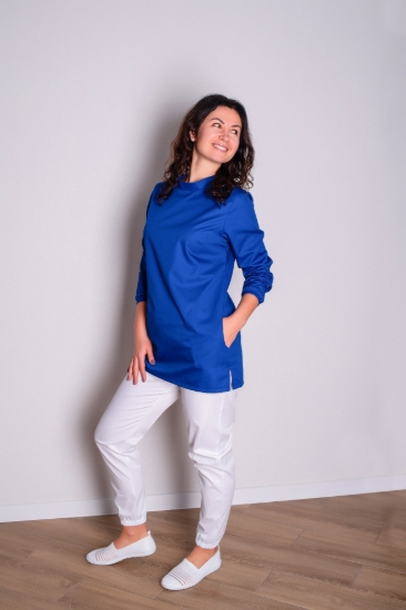 Picture of Медичний жіночий топ  "Сакура". Колір електрик