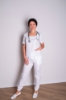  Зображення Медичні жіночі штани "Джогери". Колір білий 