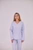  Зображення Медичний жіночий костюм "Лейла" із стрейч-котону. Колір Пастельно-блакитний. 