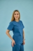 Picture of Медичний жіночий топ "Неллі" із стрейч-котону. Колір Океанічний.
